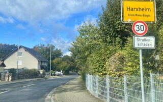 Bahnhofstraße Harxheim Vollgesperrt ab 15. Oktober bis 25. Oktober 2024